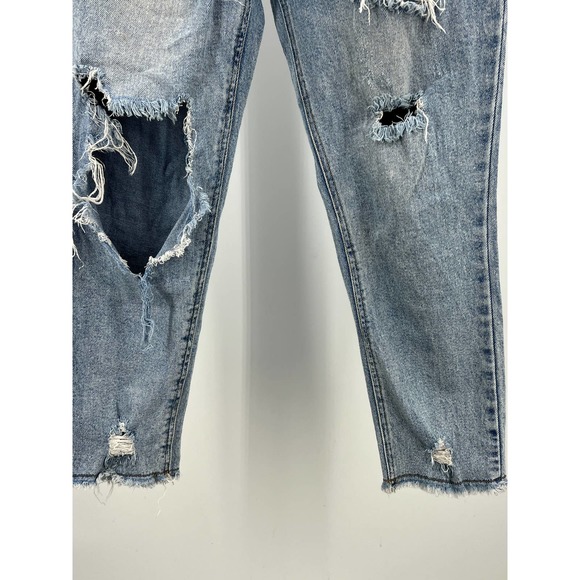 Wild Fable Distressed Jeans Women's Size 4 Light Wash Raw Hem - Picture 6 of 6